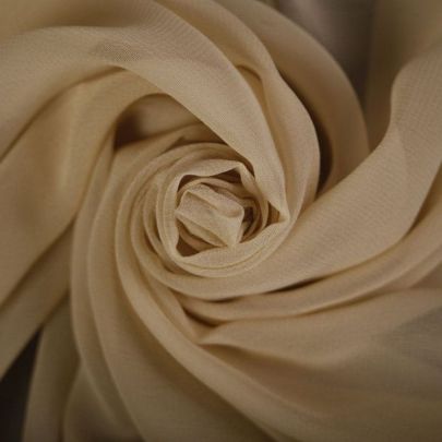 Silk Chiffon Yellow Fabric (Remnant-195cmx120cm) 