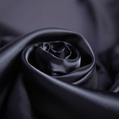 Polyester Black Crepe Satin Fabric Remnant (110cm x 140cm) 