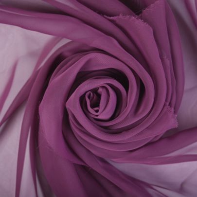 Purple Chiffon  Fabric (55 cm x 110 cm Remnant) 