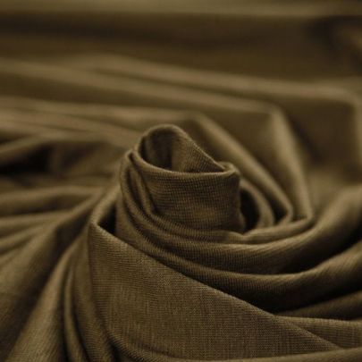 100% Rayon Elastane Khaki Fabric (Remnant-50cmx100cm) 