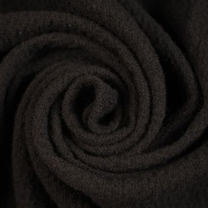 Wool Crepe Black Soft Fabric Multiple Remnant (76cmx110cm) 