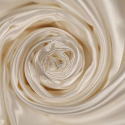 Polyester Satin Cream Fabric (Remnant-330cmx140cm) 