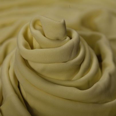 Rayon Yellow Slinky Stretch Fabric (Remnant-55cmx165cm) 