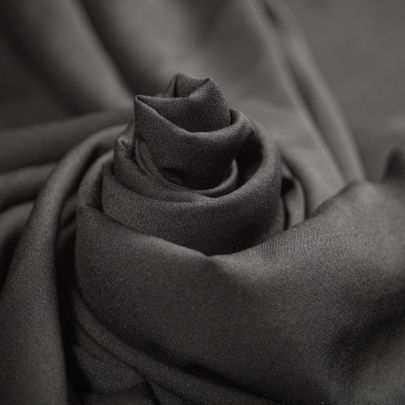 Polyester Sheen Fabric Black (Remnant-450cmx110cm) 