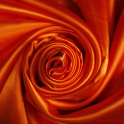 Polyester Satin Fabric Bright Orange (Remnant-410cmx110cm) 