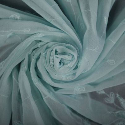100% Polyester Fabric Light Blue Fabric (Remnant-600cmx110cm) 