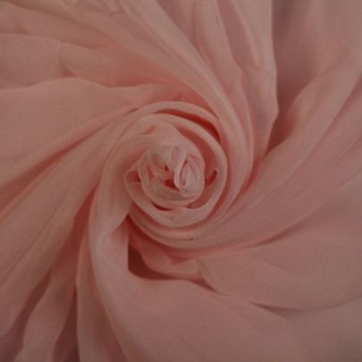Silk Chiffon Fabric Peach Pink (Remnant-400cmx90cm) 