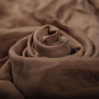 Polyester Satin Fabric Beige Mocha Fabric (Remnant-280cmx80cm) 