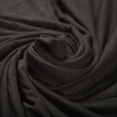 Rayon Black Stretch Fabric (Remnant-390cmx140cm) 