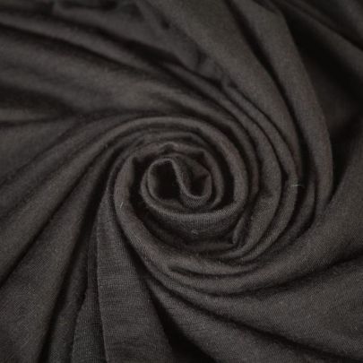 100% Rayon Black Fabric (Remnant-60cmx150cm) 