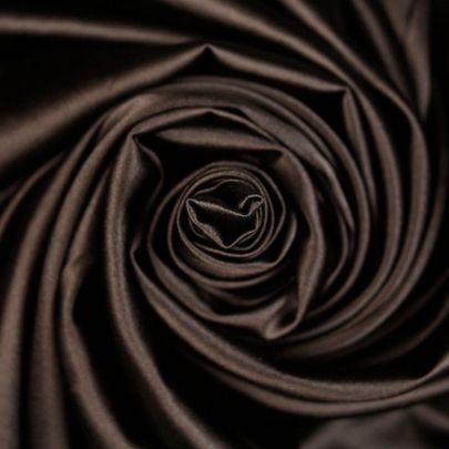 Silk Satin Elastane Blend Black Fabric (Remnant-95cmx140cm) 