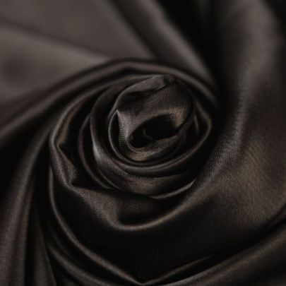Cotton Blend Black Smooth Fabric (Remnant-90cmx85cm) 
