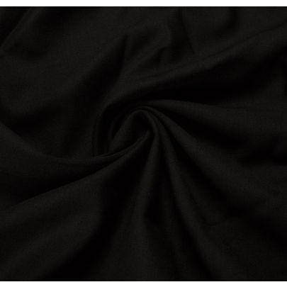 100% Wool Black Fabric