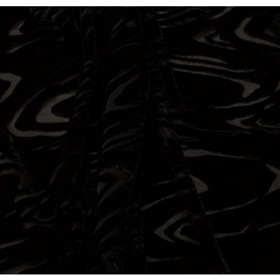 Vintage Designer Black Velvet Devore (sold as 1.10m X 80cm piece) 