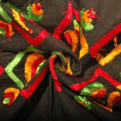 100% Cotton Fabric Multi Fabric Pattern Fabric Red Green Yellow Fabric (208 x104cm Remant Fabric) 