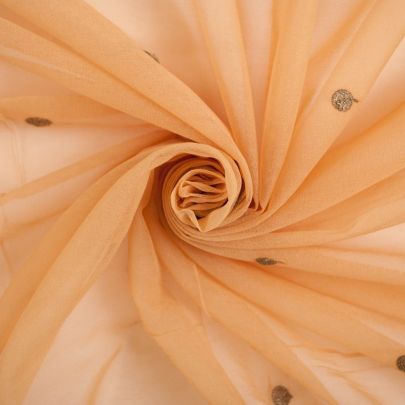 100% Polyester Chiffon Fabric Gold Fabric Dot Fabric Pattern Fabric (200 x 90cm Remant Fabric) 