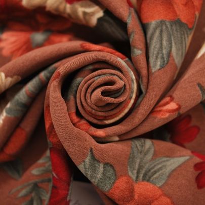 Polyester Fabric Printed Fabric Floral Fabric  (113 x 47cm Remant Fabric) 