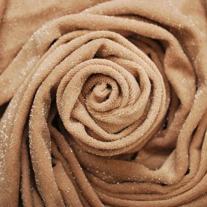 Cotton Jersey Fabric Blend Fabic Beige Fabric (146 x 100cm Remant Fabric) 