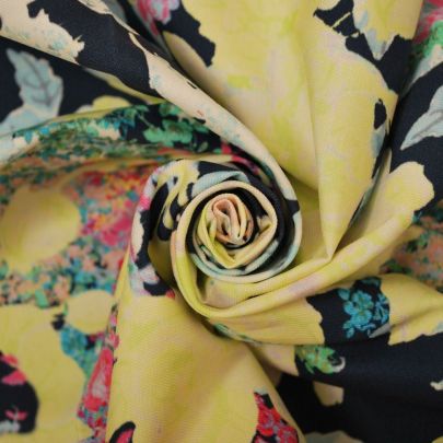 Cotton Twill Printed Floral  Multicolour(152cm x 100cm)