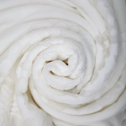 Ivory Devore Jersey stretch Fabric (143cmx185cm Remnant Fabric) 