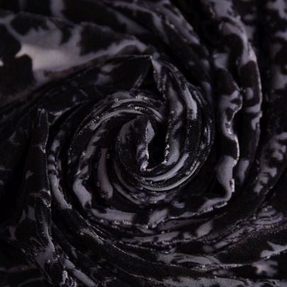 Silk Velvet Devore  in Navy Blue ( 113 x 71cm)