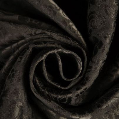 100% Viscose Elastane Jacquard Black fabric (Remnant-80cmx95cm) 