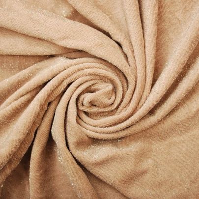 Cotton Jersey Fabric Blend Fabic Beige Fabric (150 x 60cm Remant Fabric) 