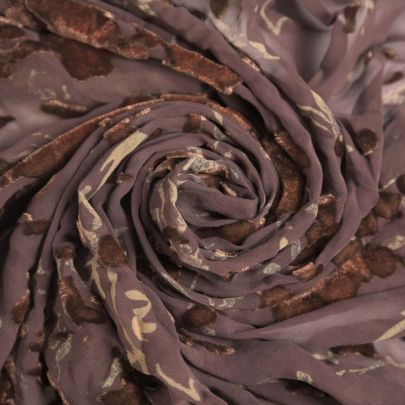 Velvet Devore in Brown ( 100  x 60cm)