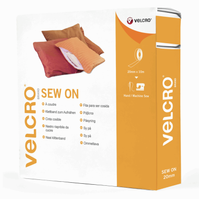 Velcro - Sew On 20mm Tape White- 1m