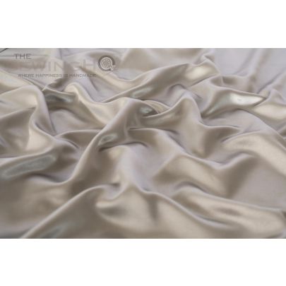Silver Grey Silk Satin