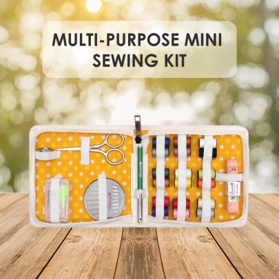 Beautiful White Canvas Sewing Kit