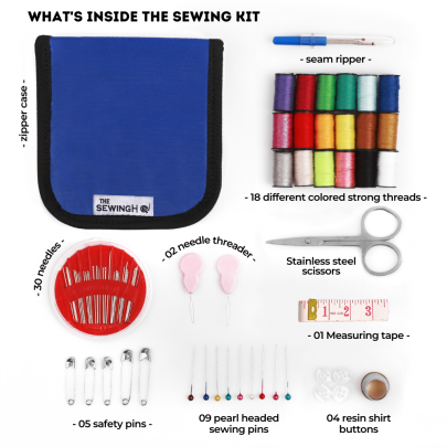Sewing Kit in Blue Shade