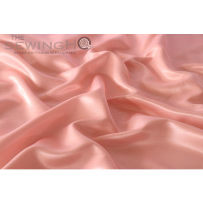 100% Silk Satin Fabric- Crepe Pink