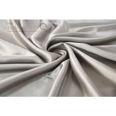 Silver Grey Silk Satin