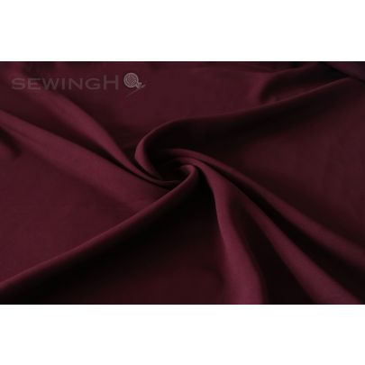 Single Wool crepe Fabric- Wine