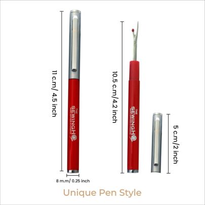 The Sewing HQ- Pen Style Seam Ripper with Cap- Yellow