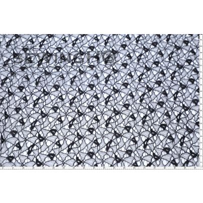 Elegant Black Chantilly Lace - black French Chantilly lace fabric manufactured by Sophie Hallette, century-old creators of laces