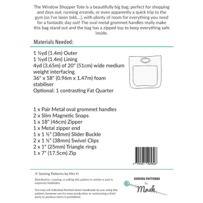 The Window Shopper Tote Bag Pattern - Mrs H