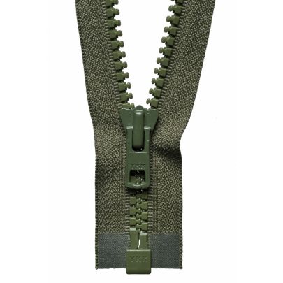 YKK Vislon Heavyweight Open-End Zip- Khaki Green 51cm