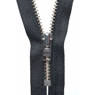 YKK Metal Zipper in Black