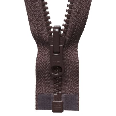 YKK Vislon Reversible Flip Over Zip- Brown 61cm